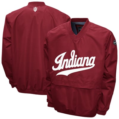 Indiana Hoosiers Franchise Club Windshell V-Neck Jacket - Crimson
