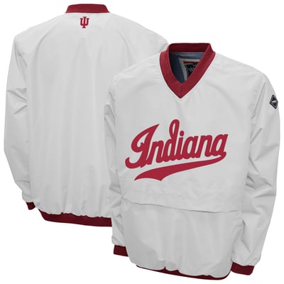 Indiana Hoosiers Franchise Club Member Windshell V-Neck Pullover Jacket - White