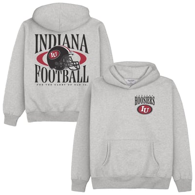  Indiana Hoosiers Homefield Football Heavyweight Hoodie - Heather Gray