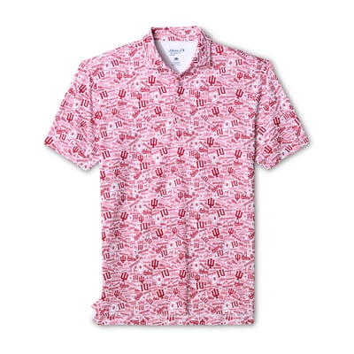  Indiana Hoosiers johnnie-O Galvin Polo - Crimson