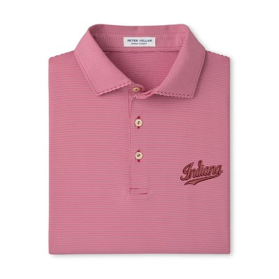  Indiana Hoosiers Peter Millar Jubilee Performance Jersey Polo - Crimson