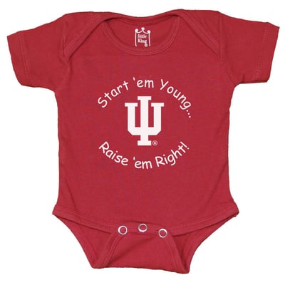 Indiana Hoosiers Little King Newborn & Infant Start 'Em Young Bodysuit - Crimson