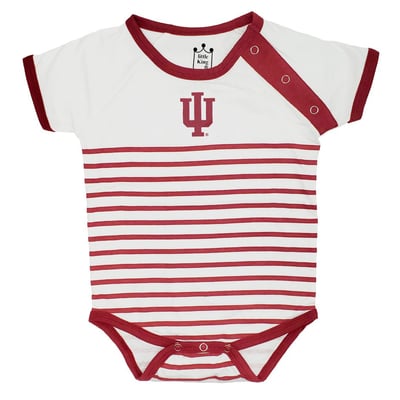 Indiana Hoosiers Little King Newborn & Infant Shoulder Snap Bodysuit - Crimson/White
