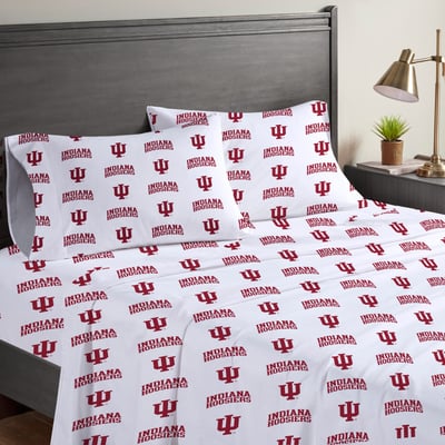 Indiana Hoosiers Pegasus Four-Piece Queen Sheet Set