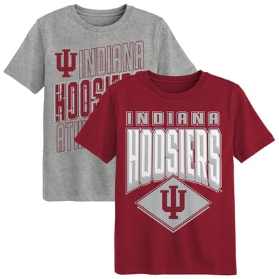Indiana Hoosiers Outerstuff Preschool Trench Kings 2-Pack T-Shirt Set - Crimson/Gray