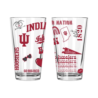 Indiana Hoosiers The Memory Company Two-Piece 16oz. Loco Pint Glass Set