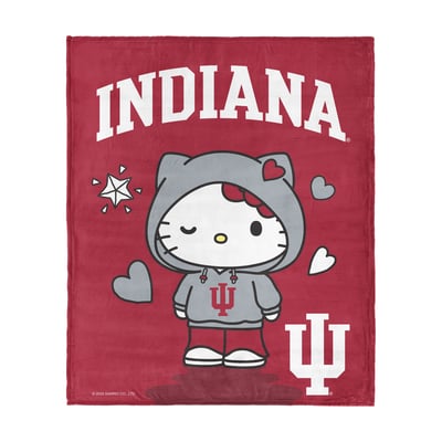 Indiana Hoosiers The Northwest Group Hello Kitty 46" x 60" Silk Touch Throw Blanket