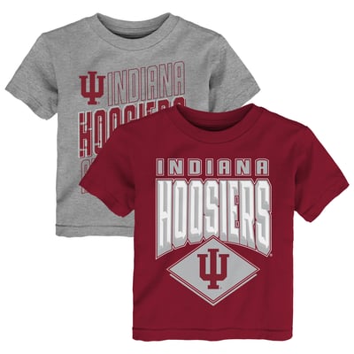 Indiana Hoosiers Outerstuff Toddler Trench Kings 2-Pack T-Shirt Set - Crimson/Gray