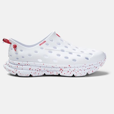  Indiana Hoosiers Kane Footwear Unisex Speckle Revive Active Recovery Shoe - White