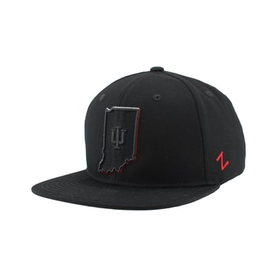  Indiana Hoosiers Zephyr Unisex Slice 3D Z11 Snapback Hat - Black