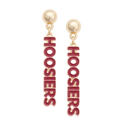 Indiana Hoosiers CANVAS Style Women's Nameplate Earrings