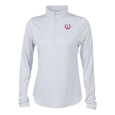  Indiana Hoosiers Columbia Women's Fairway Breeze Quarter-Zip Pullover - White