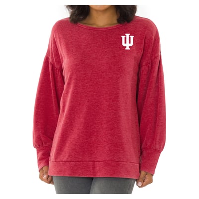 Indiana Hoosiers Flying Colors Apparel Women's Impressions Brooklyn Sweatshirt - Crimson

