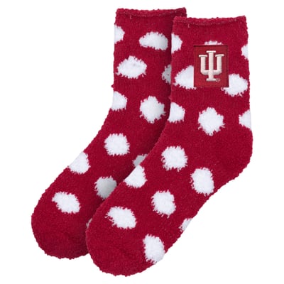 Indiana Hoosiers ZooZatz Women's Plush Dot Socks