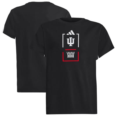 Indiana Hoosiers adidas Youth Basketball Fresh T-Shirt - Black