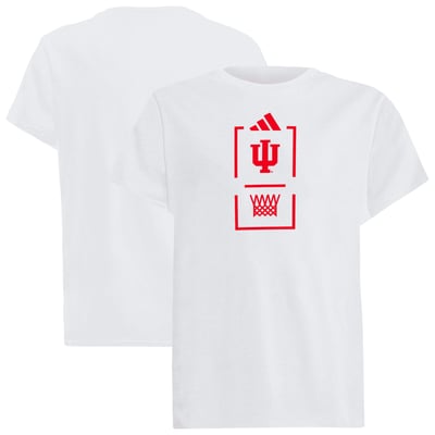 Indiana Hoosiers adidas Youth Basketball Fresh T-Shirt - White