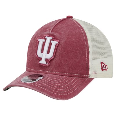 Indiana Hoosiers New Era Youth 9Forty A-Frame M-Crown Retro Adjustable Trucker Hat - Crimson