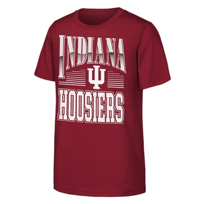  Indiana Hoosiers Outerstuff Youth Chrome Header T-Shirt - Crimson