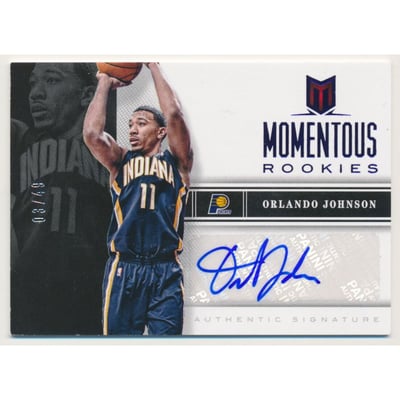 2012-13 Momentum Momentous Rookies Autographs Blue #34 Orlando Johnson
