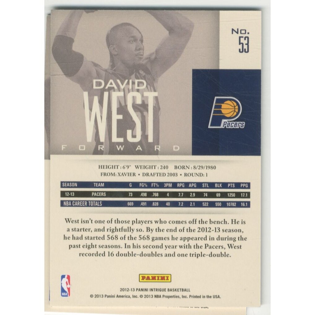 2012-13 Panini Intrigue Gold #53 David West