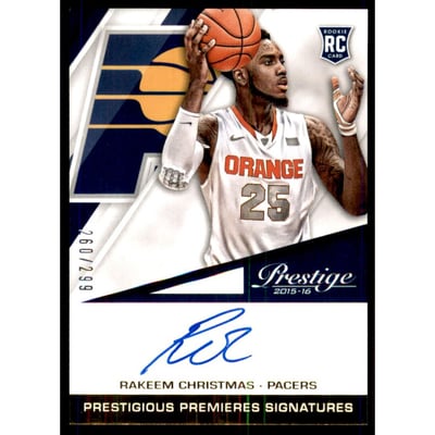 2015-16 Prestige Prestigious Premieres Signatures #35 Rakeem Christmas