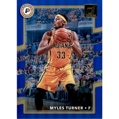 2017-18 Donruss Holo Laser Blue #58 Myles Turner