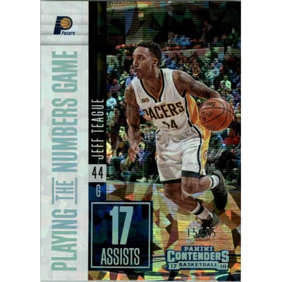 2017-18 Panini Contenders Playing the Numbers Game Cracked Ice #29 Jeff Teague