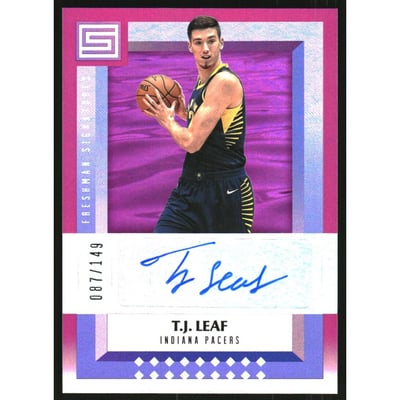 2017-18 Panini Status Freshman Signatures Pink #13 T.J. Leaf