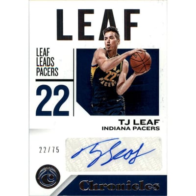 2018-19 Panini Chronicles Signatures #39 TJ Leaf
