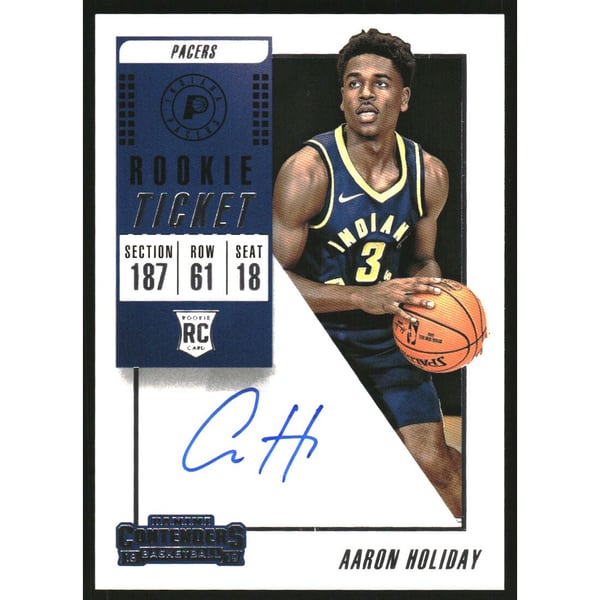 2018-19 Panini Contenders #101 Aaron Holiday AU RC