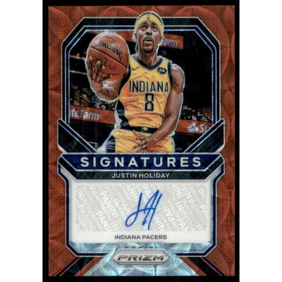 2020-21 Panini Prizm Signatures Prizms Choice #8 Justin Holiday