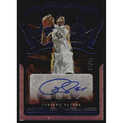 2021-22 Crown Royale Crown Autographs Blue #47 Roy Hibbert