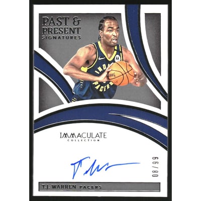 2021-22 Immaculate Collection Past and Present Signatures #30 T.J. Warren/99