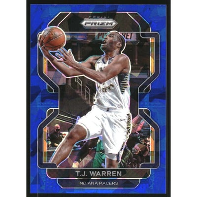 2021-22 Panini Prizm Prizms Blue Ice #90 T.J. Warren
