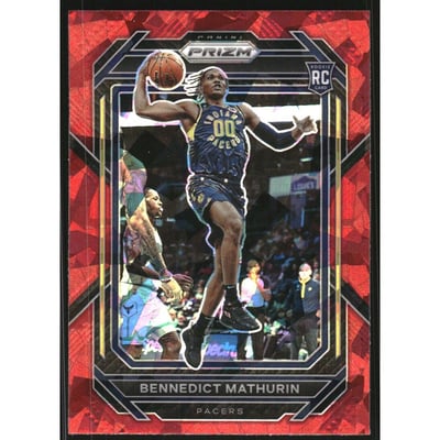 2022-23 Panini Prizm Prizms Red Ice #254 Bennedict Mathurin