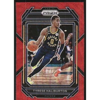 2022-23 Panini Prizm Prizms Ruby Wave #93 Tyrese Haliburton