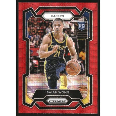 2023-24 Panini Prizm Prizms Ruby Wave #154 Isaiah Wong