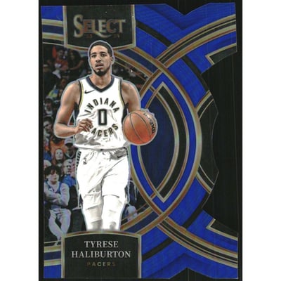 2023-24 Select Prizms Blue Die-Cut #172 Tyrese Haliburton