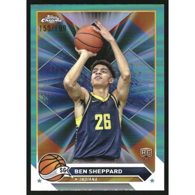 2023-24 Topps Chrome Aqua Refractors #83 Ben Sheppard