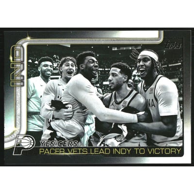 2025-26 Topps Blackout #280 Yes'Cers/Bennedict Mathurin/Johnny Furphy/Thomas Bryant/Tyrese Haliburton/Myles Turner