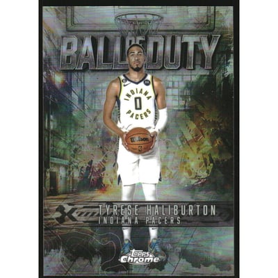 2025-26 Topps Chrome Ball of Duty Refractors #BD12 Tyrese Haliburton