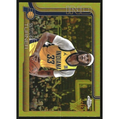 2025-26 Topps Chrome Yellow Refractors #29 Myles Turner
