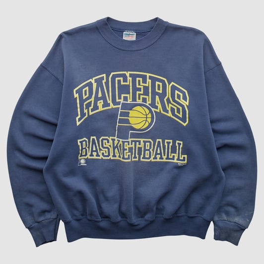 Indiana Pacers Hanes 90s Pullover Sweatshirt - Navy - M by Fanatics Real Vintage