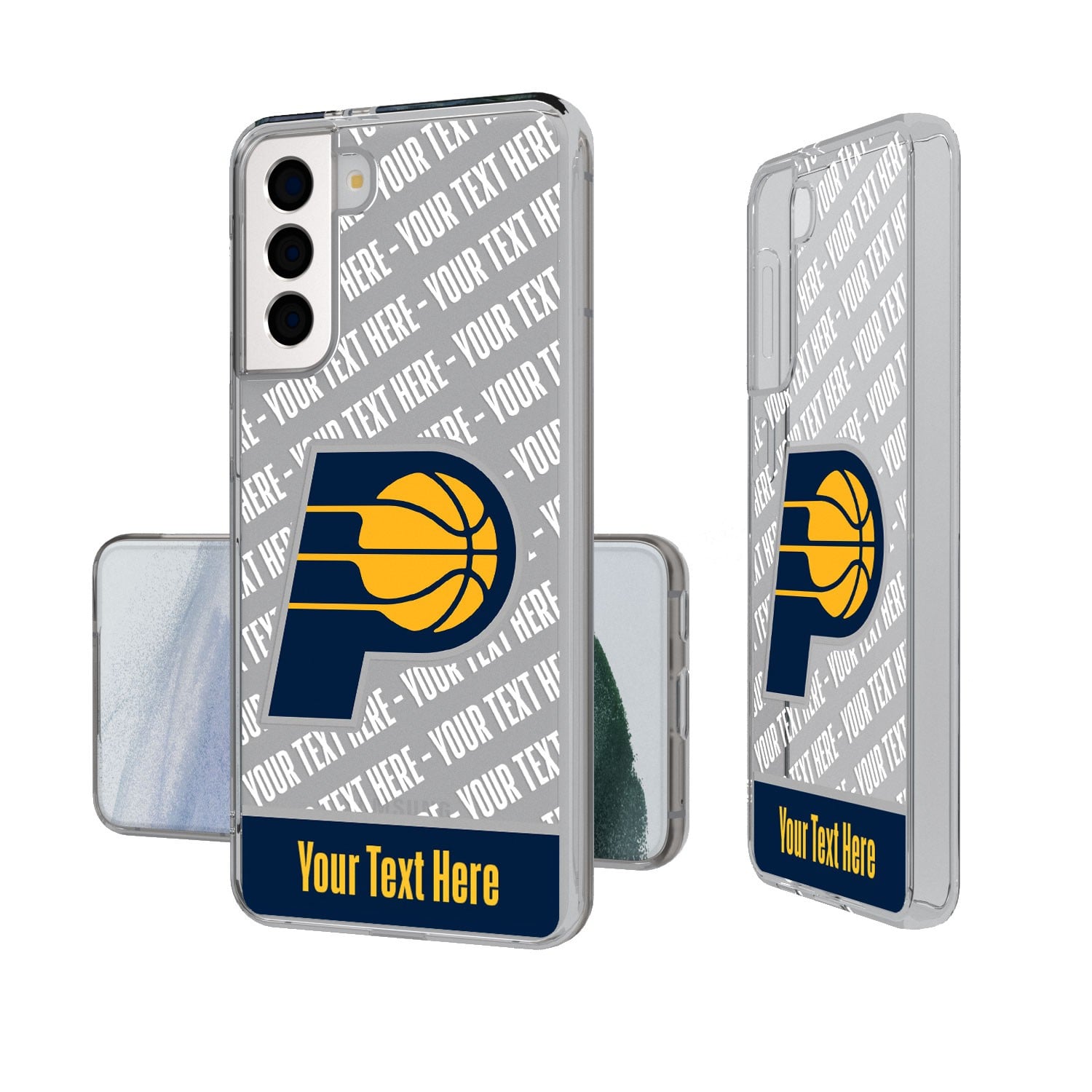 Indiana Pacers Personalized Tilt Design Galaxy Clear Case