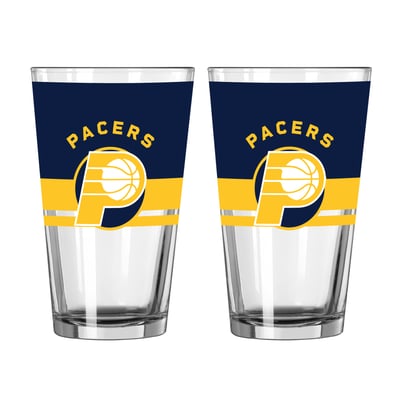 Indiana Pacers Logo Brands Two-Piece 16oz. Horizon Pint Glass Set