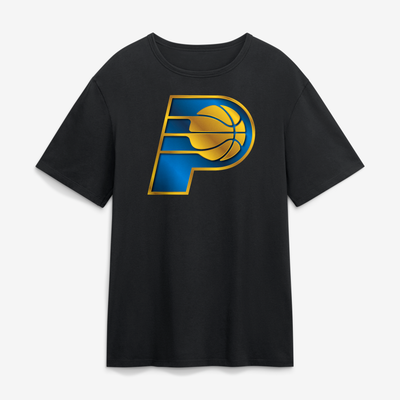 Indiana Pacers  Metallic Mascot T-Shirt - Black