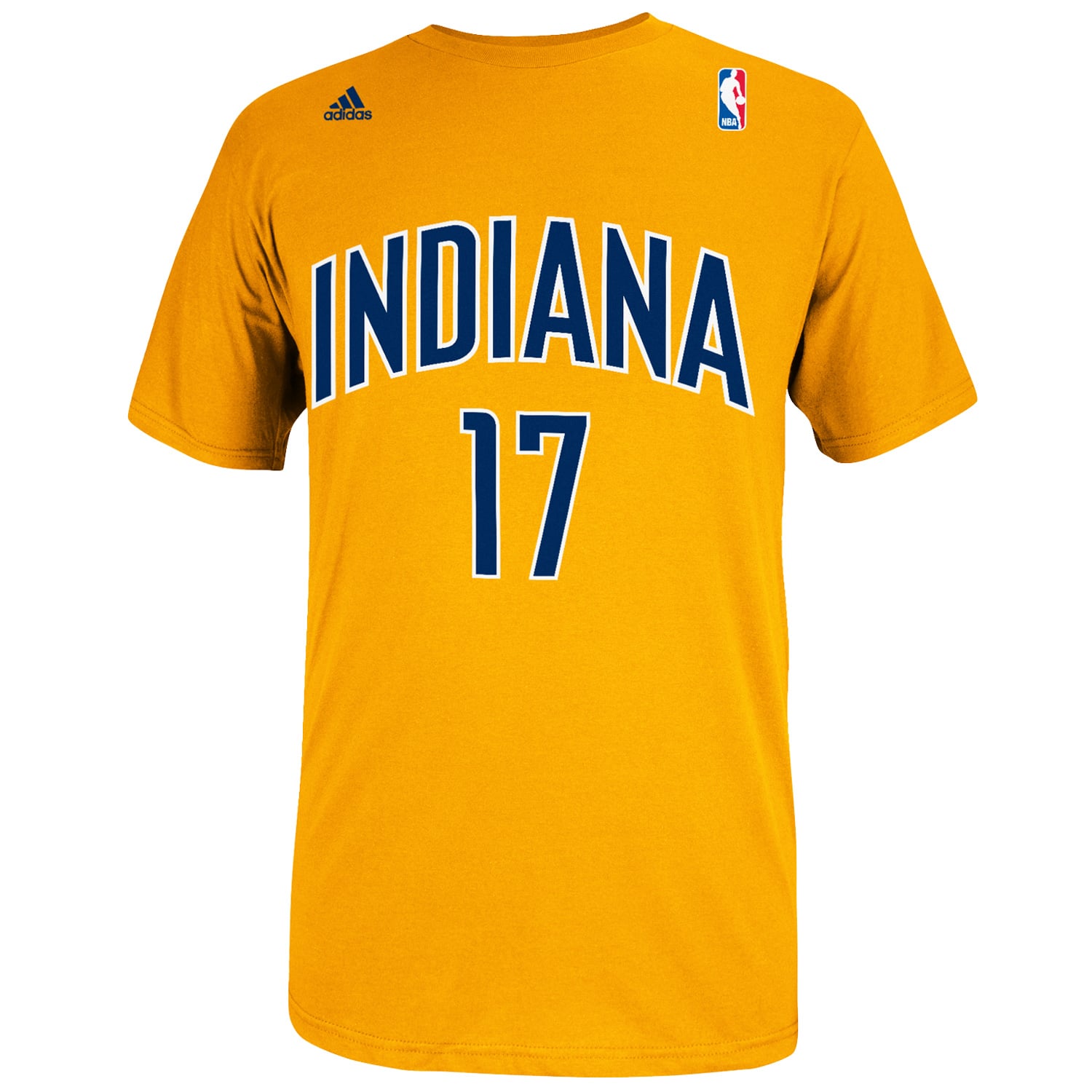 Mens Indiana Pacers Andrew Bynum adidas Gold Net Number T-Shirt