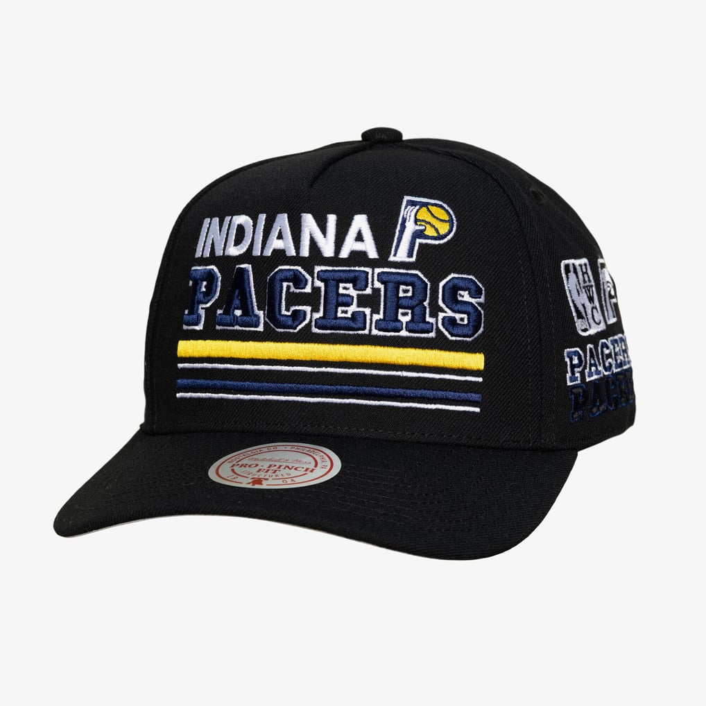 Snapback Watch Men's Indiana Pacers Mitchell & Ness Black Hardwood Classics Triple ...