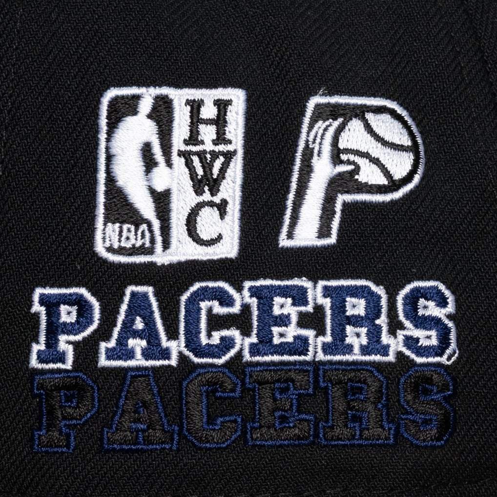 Snapback Watch Men's Indiana Pacers Mitchell & Ness Black Hardwood Classics Triple ...