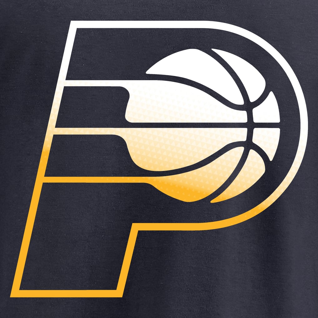 Indiana Pacers Gradient Logo T-Shirt - Navy